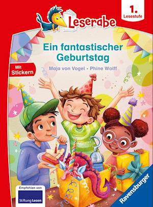 Cover for Maja von Vogel · Ein fantastischer Geburtstag - lesen lernen mit dem Leserabe - Erstlesebuch - Kinderbuch ab 6 Jahren - Lesen lernen 1. Klasse Jungen und Mädchen (Leserabe 1. Klasse) (Buch) (2024)