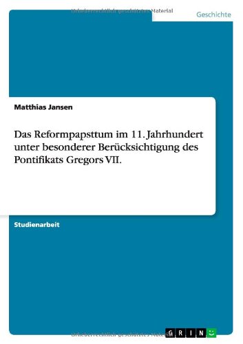 Cover for Jansen · Das Reformpapsttum im 11. Jahrhu (Book) [German edition] (2012)