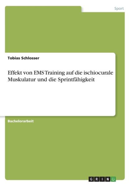 Cover for Schlosser · Effekt von EMS Training auf d (Book)