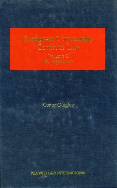 Conor Quigley · European Community Contract Law (Hardcover Book) (1998)