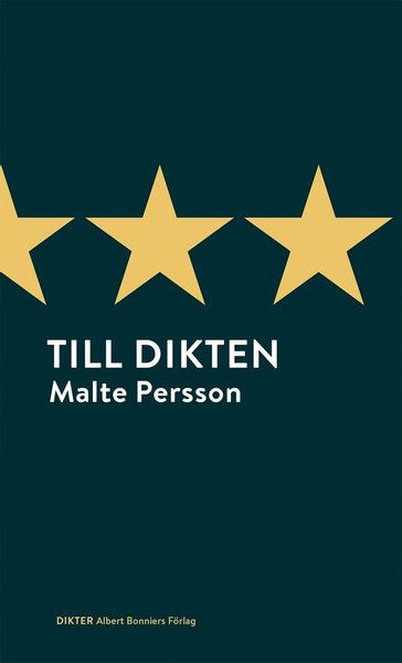 Cover for Malte Persson · Till dikten (Hardcover Book) (2018)