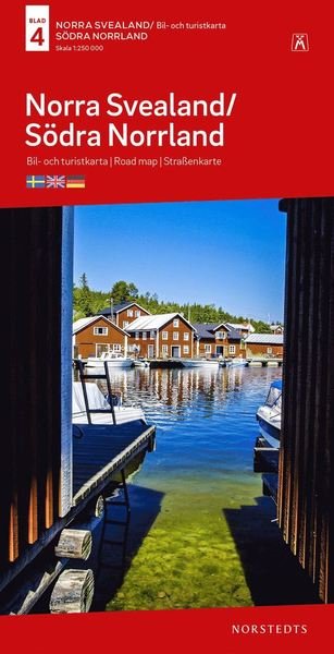 Cover for Norstedts · Bil- &amp; turistkartan: Norra Svealand / Södra Norrland : bil- och turistkarta - road map - Straßenkarte (Hardcover bog) (2018)