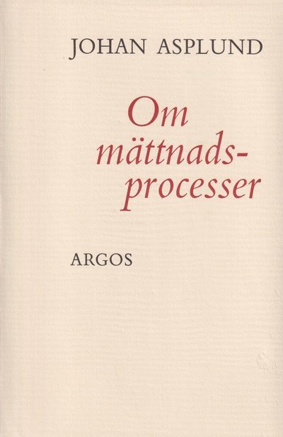 Cover for Om Mättnadsprocesser (Book) (2021)