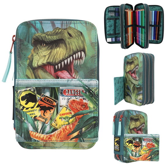 Cover for Dino World · Triple Pencil Case Danger ( 0411757 ) (Toys)