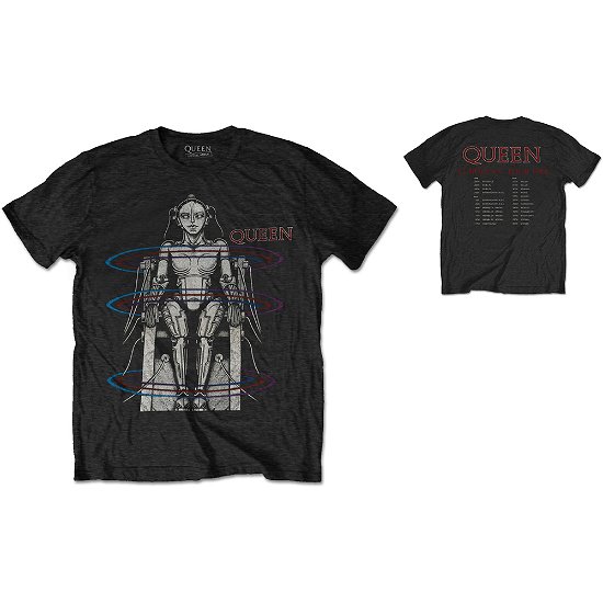 Queen Unisex T-Shirt: European Tour 1984 (Back Print) - Queen - Merchandise - Bravado - 5055979968184 - 