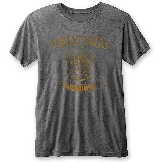 Cover for Ramones · Ramones Unisex T-Shirt: Forest Hills (Burnout) (T-shirt) [size L] [Grey - Unisex edition]