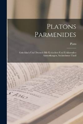 Cover for Plato · Platons Parmenides (Pocketbok) (2022)