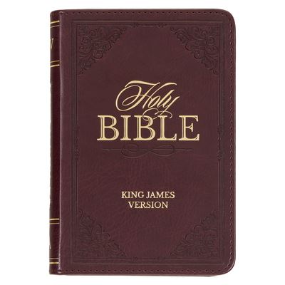 Cover for KJV Pocket Burgundy Gold Foil Faux Leather Bible Zippered (Book) (2023)