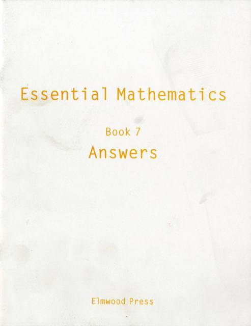 Cover for David Rayner · Essential Mathematics Book 7 Answers - Essential Mathematics (Paperback Book) (2001)