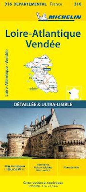 Loire-Atlantique Vendee - Michelin Local Map 316: Map - Michelin - Bøger - Michelin Editions des Voyages - 9782067202184 - 25. april 2024