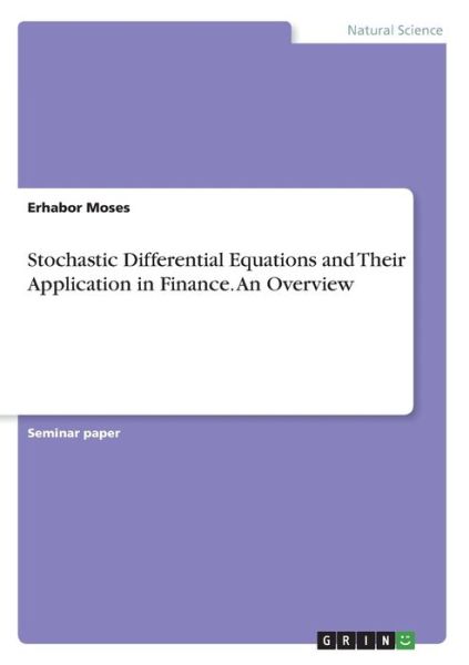 Stochastic Differential Equations - Moses - Books -  - 9783346113184 - 