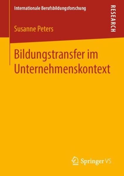 Cover for Peters · Bildungstransfer im Unternehmenskontext (Buch) [1. Aufl. 2019 edition] (2019)