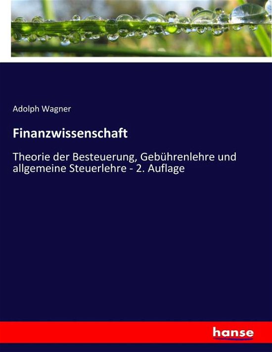 Cover for Wagner · Finanzwissenschaft (Bog) (2017)