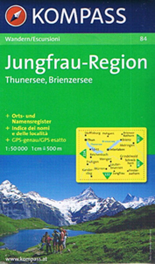 Cover for Mair-Dumont / Kompass · Kompass wanderkarte: Jungfrau-Region, Thunersee, Brienzersee (Hardcover Book) (2010)