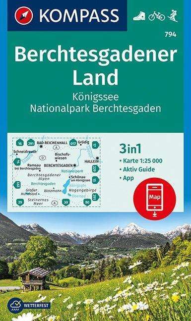 Cover for Mair-Dumont / Kompass · Kompass Wanderkarte: Berchtesgadener Land, Königssee, Nationalpark Berchtesgaden (Hardcover Book) (2018)