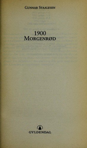 Cover for Staalesen Gunnar* · 1900 : morgenrød (poc) (Pocketbok)