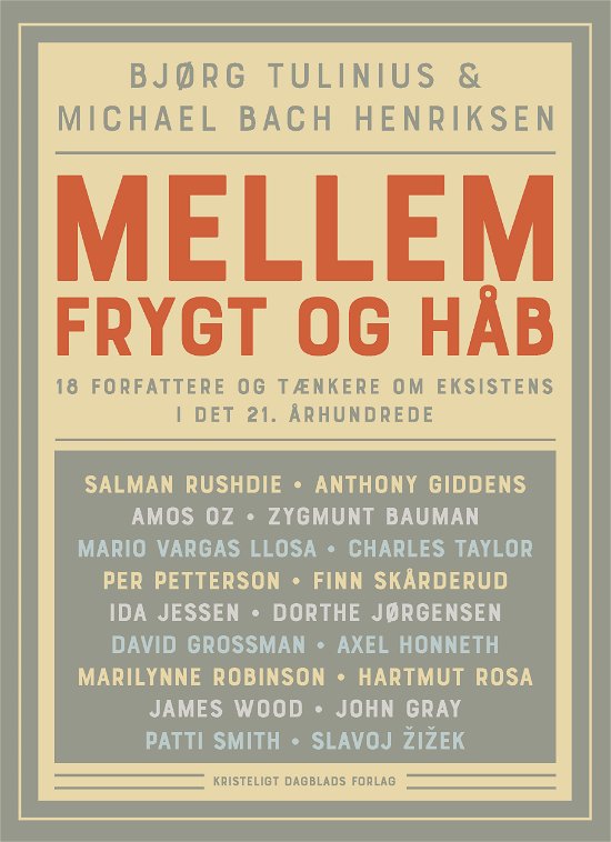 Cover for Bjørg Tulinius og Michael Bach Henriksen · Mellem frygt og håb (Hæftet bog) [1. udgave] (2019)