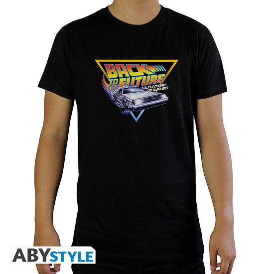 BACK TO THE FUTURE - Tshirt OUTATIME man SS blac - Back To The Future - Fanituote - ABYstyle - 3665361086185 - 