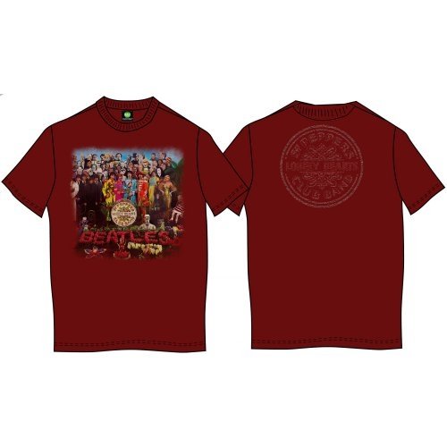 The Beatles Unisex T-Shirt: Sgt Pepper (Back Print) - The Beatles - Merchandise - ROCK OFF - 5055295317185 - 