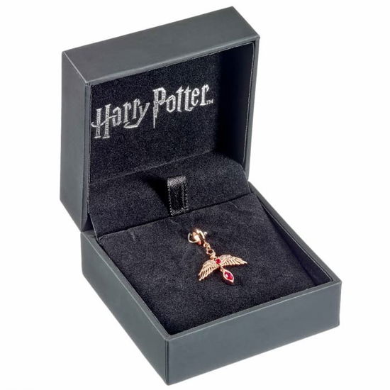 Cover for The Carat Shop · Harry Potter - Sterling Silver Fawkes Rose Gold Plated Slider Charm With Crystal (Earriing)