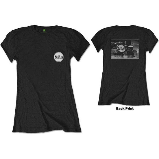 The Beatles Ladies T-Shirt: Washington Coliseum (Back Print) - The Beatles - Merchandise -  - 5056170659185 - 