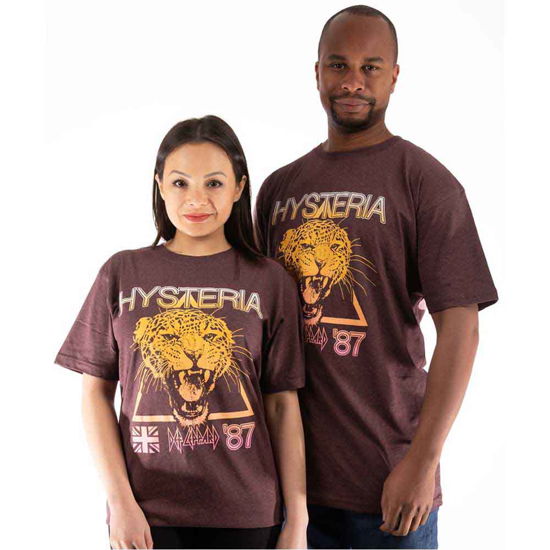 Def Leppard Unisex T-Shirt: Hysteria World Tour (Back Print) - Def Leppard - Koopwaar -  - 5056561064185 - 
