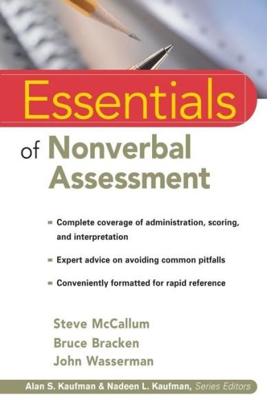 Cover for McCallum, Steve (University of Tennessee, Knoxville, Tennessee) · Essentials of Nonverbal Assessment - Essentials of Psychological Assessment (Pocketbok) (2000)