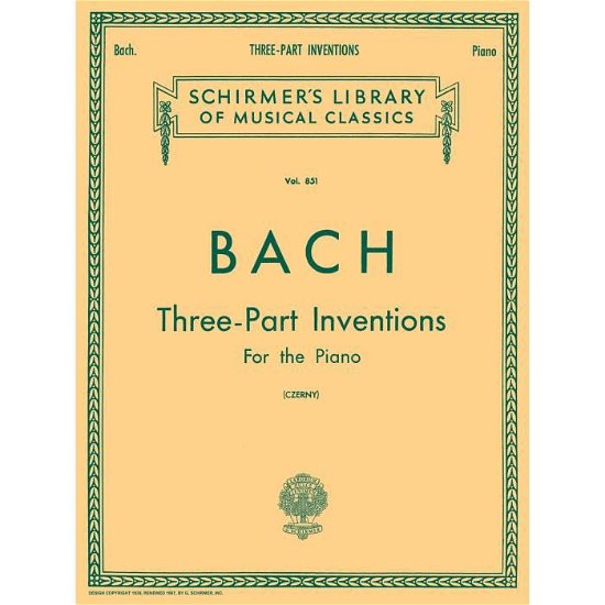 Cover for Johann Sebastian Bach · 15 Three-Part Inventions (Buch) (1987)