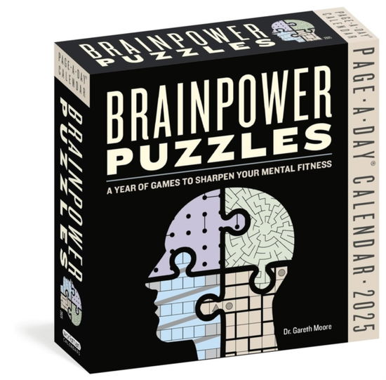 Cover for Dr. Gareth Moore · Brainpower Puzzles Page-A-Day® Calendar 2025: A Year of Games to Sharpen Your Mental Fitness (Calendar) (2024)