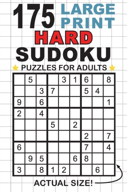 Cover for Lauren Dick · 175 Large Print Hard Sudoku Puzzles for Adults (Paperback Book) (2021)