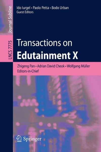 Cover for Zhigeng Pan · Transactions on Edutainment X - Lecture Notes in Computer Science (Taschenbuch) [2013 edition] (2013)