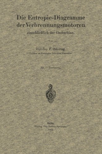 Cover for P Ostertag · Die Entropie-Diagramme Der Verbrennungsmotoren Einschliesslich Der Gasturbine (Paperback Book) [1912 edition] (1912)