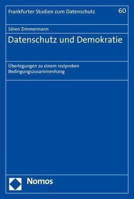 Cover for Zimmermann · Datenschutz und Demokratie (N/A) (2021)