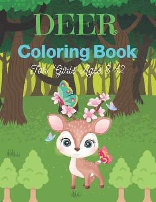 Cover for Nugahana Ktn · DEER Coloring Book For Girls Ages 8-12 (Paperback Bog) (2020)