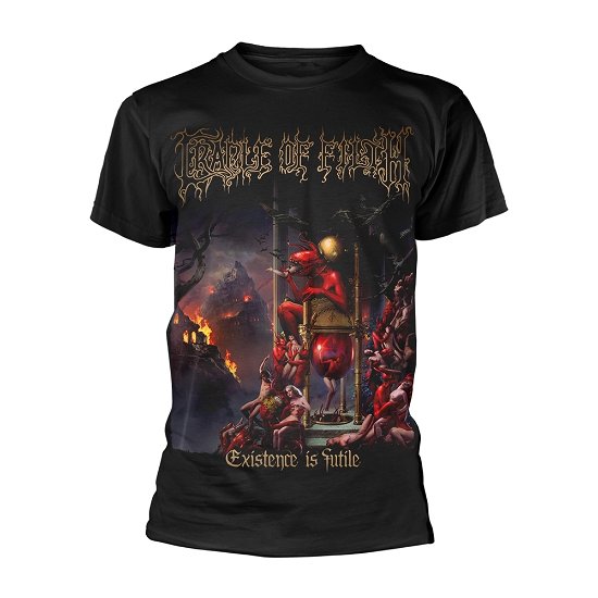 Cradle Of Filth Unisex T-Shirt: Existence is Futile (Back Print) - Cradle of Filth - Merchandise - PHD - 5056187751186 - 27. oktober 2021