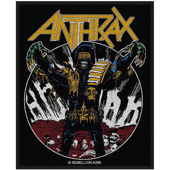 Anthrax Standard Woven Patch: Judge Death - Anthrax - Koopwaar -  - 5056365711186 - 