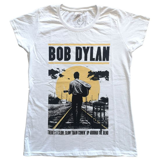 Cover for Bob Dylan · Bob Dylan Ladies T-Shirt: Slow Train (White) (T-shirt) [size XS] [White - Ladies edition] (2021)