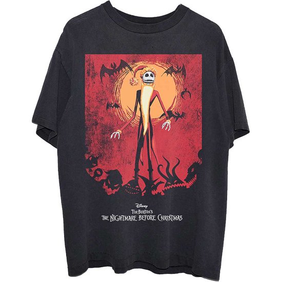The Nightmare Before Christmas Unisex T-Shirt: Jack Orange Sun & Logo - Nightmare Before Christmas - The - Merchandise -  - 5056561038186 - 