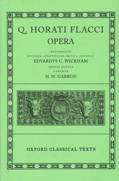 Cover for Horace · Horace Opera - Oxford Classical Texts (Hardcover bog) [2 Revised edition] (1963)
