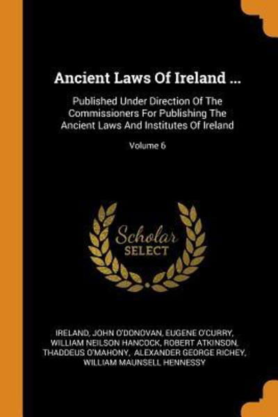 Cover for John O'Donovan · Ancient Laws Of Ireland ... (Taschenbuch) (2018)