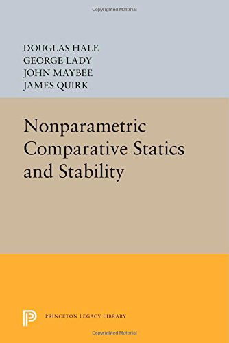 Nonparametric Comparative Statics and Stability - Princeton Legacy Library - Douglas Hale - Livres - Princeton University Press - 9780691603186 - 14 juillet 2014