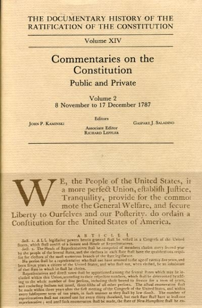 Cover for Kaminski · Commentaries on the Constitution Vol 2 (Hardcover Book) [Annotated edition] (1983)
