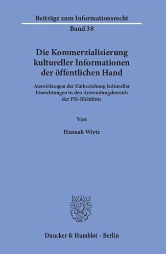 Cover for Wirtz · Die Kommerzialisierung kulturelle (Bog) (2016)