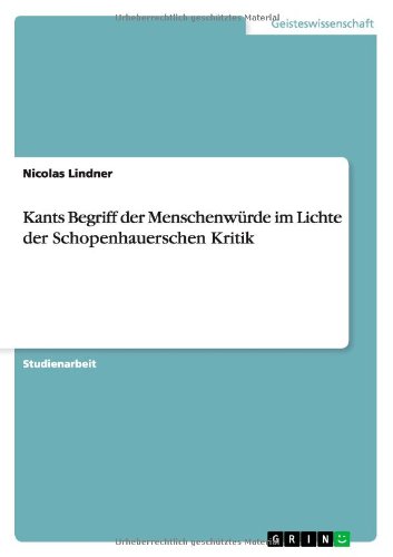 Cover for Lindner · Kants Begriff der Menschenwürde (Book) [German edition] (2011)