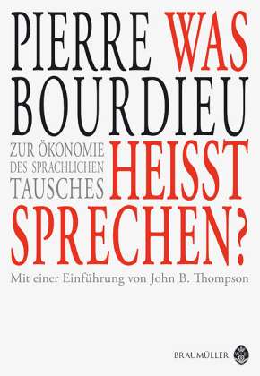 Cover for Pierre Bourdieu · Was HeiÃŸt Sprechen (Book)