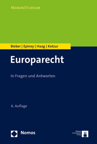 Cover for Roland Bieber · Europarecht (Paperback Book) (2021)