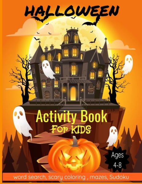 Cover for Halloween Books · Halloween Activity Book For Kids ages 4-8 (Paperback Book) (2020)