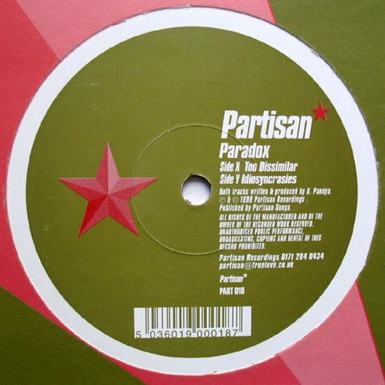 Too Dissimilar / Idiosyncrasies - Paradox - Muzyka - PARTIZAN RECORDS - 5036019000187 - 28 czerwca 1999