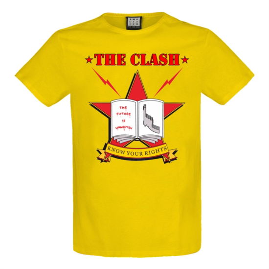The Clash - Know Your Rights Amplified Vintage Yellow Small T Shirt - The Clash - Produtos - AMPLIFIED - 5054488589187 - 1 de dezembro de 2023