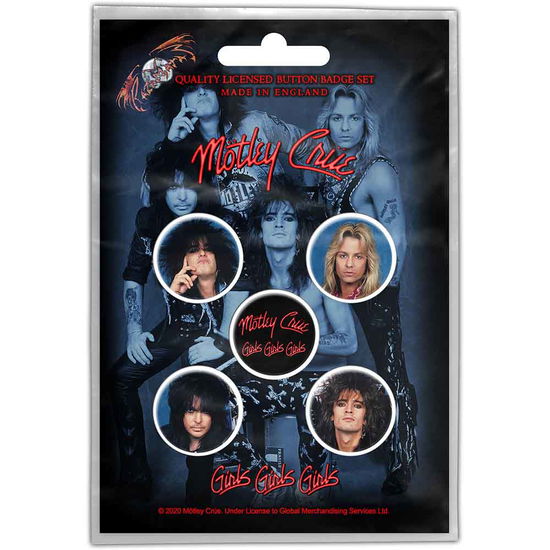 Cover for Mötley Crüe · Motley Crue Button Badge Pack: Girls, Girls, Girls (MERCH) (2020)